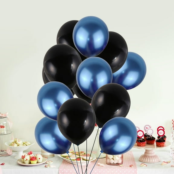 Supvox Party Decoration Balloons Dark Blue and Black 13Pcs 12Inch Latex Set