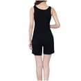 thumbnail image 4 of Modal Pajamas Set for Women 2 Piece Built in Bra Sleeveless Tank Top and Shorts Sets Loose Comfy Sleep Homewear (3X-Large, Black), 4 of 5
