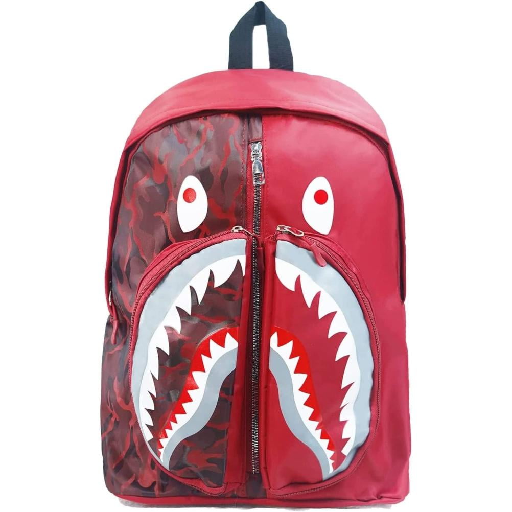 Sac à Dos Décontracté, Sac à Dos Graffiti Requin Personnalisé Sac