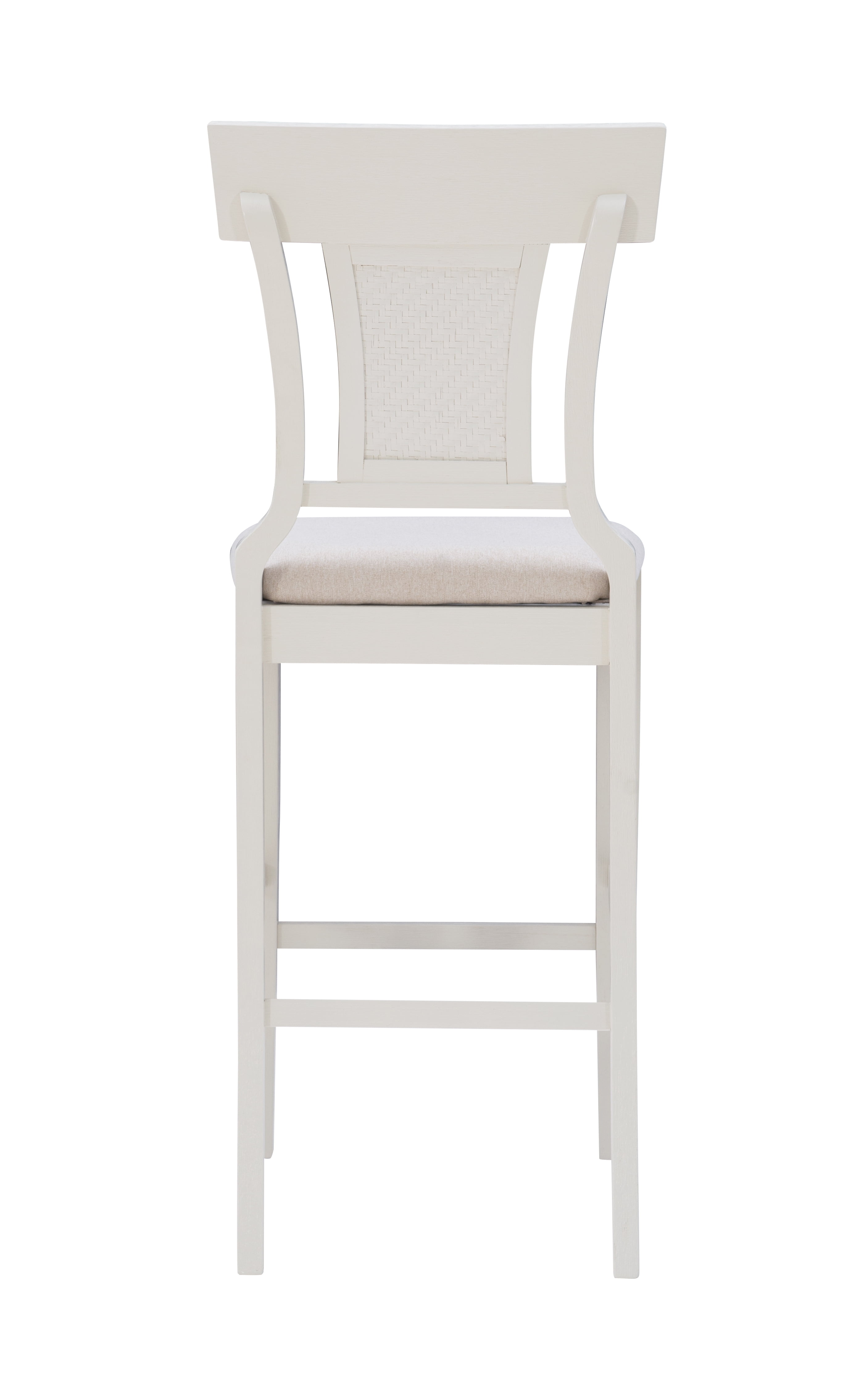 Linon Rylan 30" Bar Stool, Whitewash/Beige
