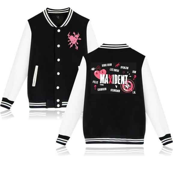 Stray Kids New album hip-hop clothing men's and women's long sleeved baseball jackets