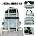 thumbnail image 3 of FORMRS Mini Backpack Purse for Women Travel Daypack Casual Shoulder Bag, Gray Snowflake, 3 of 7