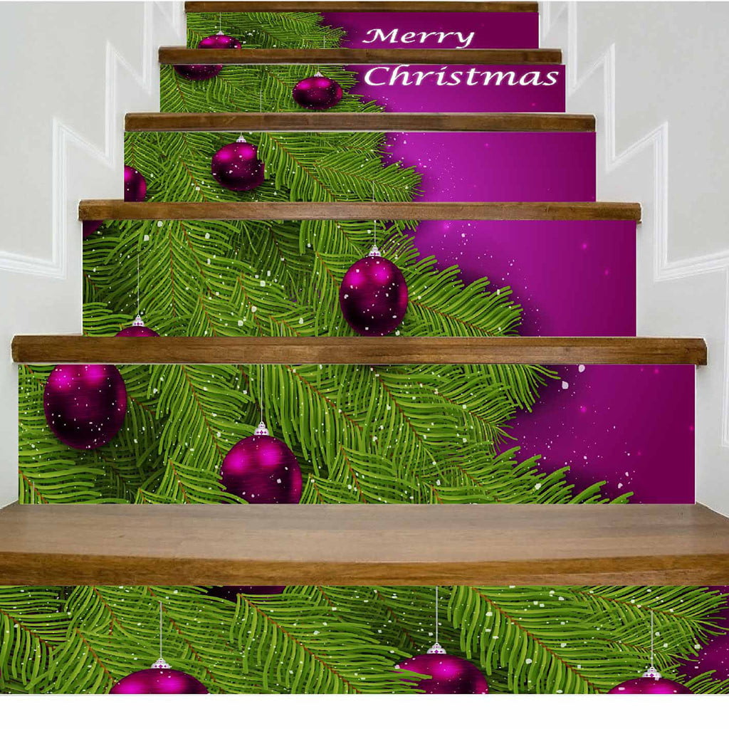 Siaonvr Christmas Decoration Stair Stickers Christmas ...
