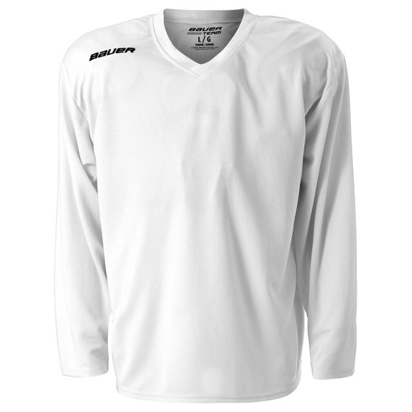 Camiseta Bauer Hockey Juvenil de Portero Blanca – Corte T‑Back
