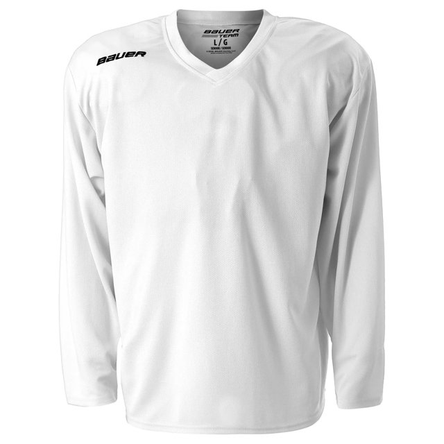 Camiseta Bauer Hockey Juvenil de Portero Blanca – Corte T‑Back