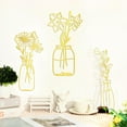thumbnail image 3 of JASGARDE 3 Pieces Golden Metal Flowers Wall Arts, Rustic Farmhouse Decor Minimalist Flower Wall Decors for Living room Bathroom Bedroom Dining Room-Housewarming Gifts, 3 of 5