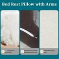 thumbnail image 3 of Reading Pillow, Back Pillow, Bed Pillow with Armrests, Soft Back Support Pillow for Lumbar Support, 3 of 5