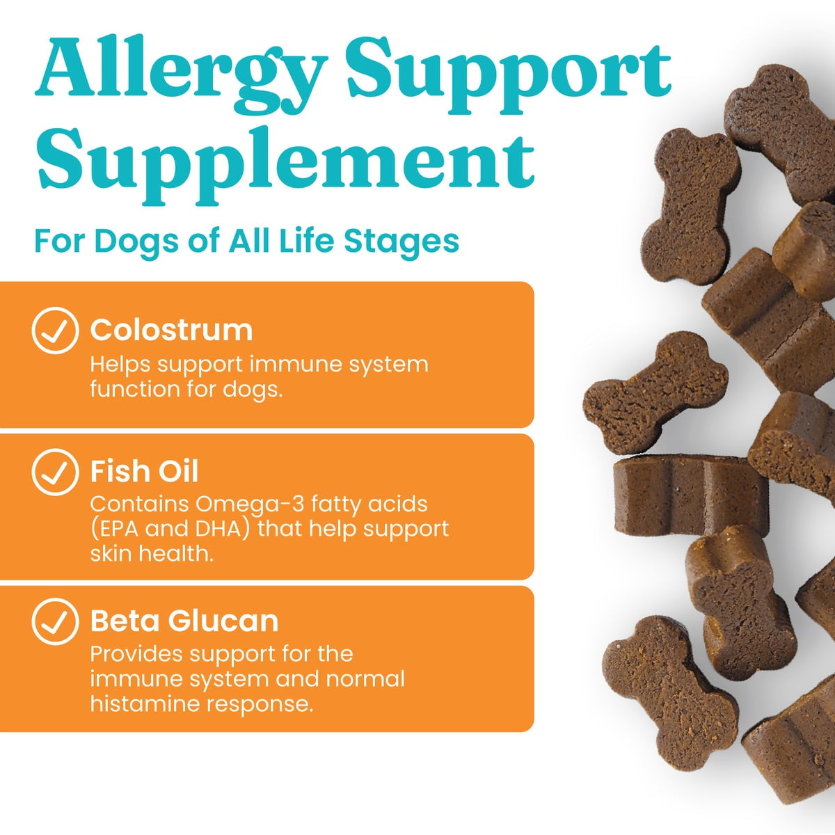 Solid Gold Pet Pal-lergy Pro, Allergy Supplement for Dogs, for Seasonal Allergies, Bacon Flavor 120 ct