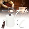 thumbnail image 4 of Small Size, Professional Gooseneck Design, Simple Modeling, Food Grade Stainless Steel, Ergonomic Handle, 304 Stainless Steel Coffee Pot with Wooden Handle,, 4 of 7