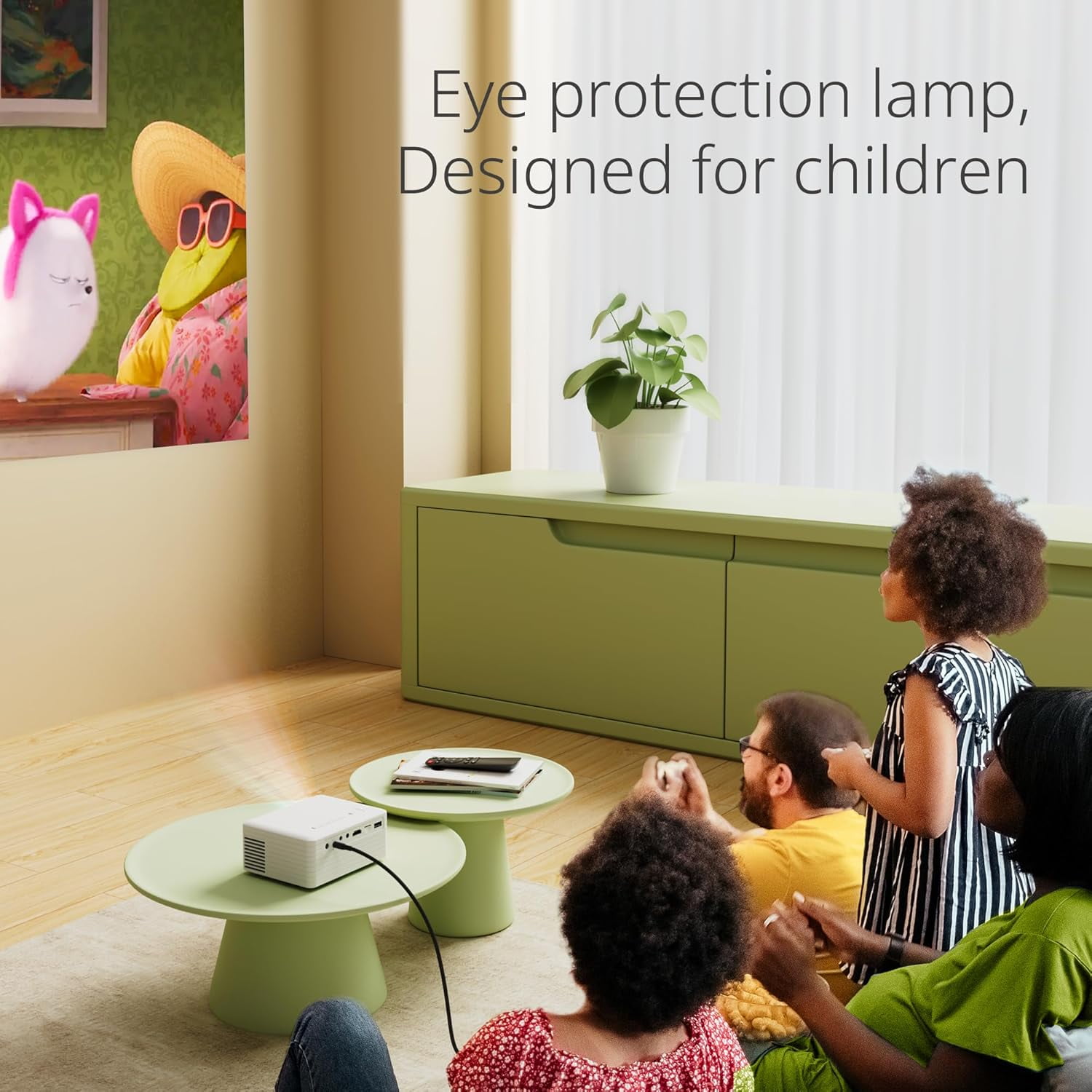Mini Portable Projector 1080P LCD 3.0 Compatible with PC/Phone Projector，1 pack,5500 Lumens