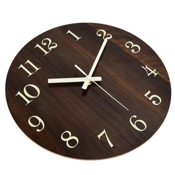 Wood Wall Clock, 3D Luminous Analog Clock For Office For Home