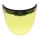 thumbnail image 2 of Lente de repuesto para visera de casco de motocicleta con 3 cierres a presión Amarillo, 2 of 9