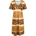 thumbnail image 2 of Plus-Size Women's Dress Casual Club Party V-Neck Leopard Print Dress, 2 of 6