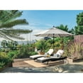thumbnail image 2 of SimplyShade 11ft Outdoor Patio Striped Octagon Umbrella with Push Button Tilt, Blue, 2 of 8