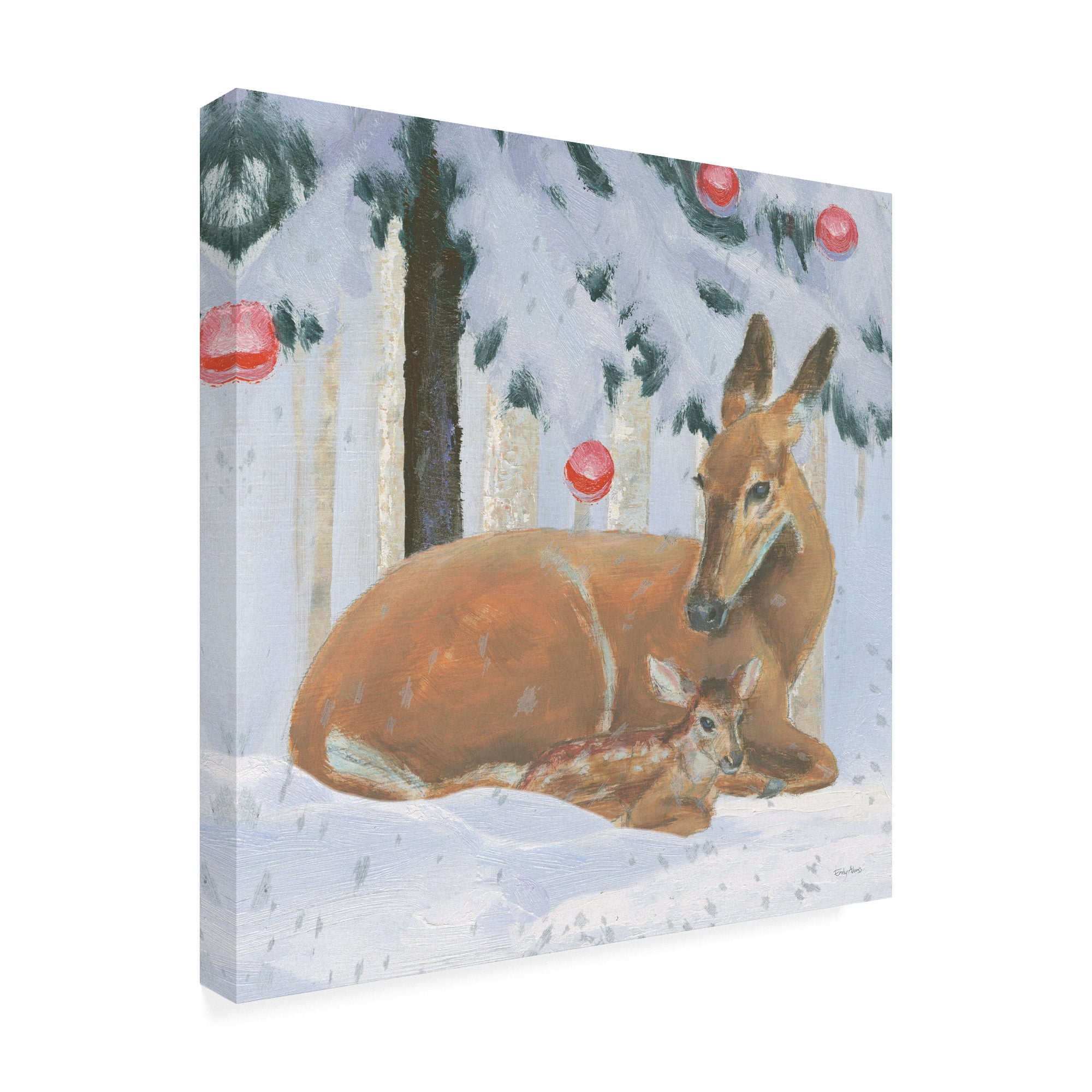 Trademark Fine Art 'Christmas Critters Bright VIII' Canvas Art by Emily Adams