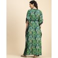 thumbnail image 4 of Moomaya Kimono Sleeves V Neck Rayon Kaftan - Women's Stylish Printed Kaftan, 4 of 9