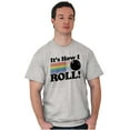 thumbnail image 4 of How I Roll Funny Bowling Ball Pun Plus Size Crewneck Graphic Tee Shirt Brisco Brands 2X, 4 of 5
