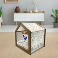 thumbnail image 3 of Steampunk Pet House, Pattern of Different Shape Vintage Keys in Pastel Colors on White Background, Outdoor & Indoor Portable Dog Kennel with Pillow and Cover, 5 Sizes, Multicolor, by Ambesonne, 3 of 5
