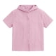 thumbnail image 3 of Camiseta de manga corta con capucha informal de color liso para niños de 3 a 13 años, 3 of 8