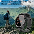 thumbnail image 2 of GPS New Smart Watch Men Outdoor Compass Sports Fitness Bracelet Bluetooth Call Clock Waterproof Smartwatch For Android IOS mesh black_4 GPS Sport Track, 2 of 7