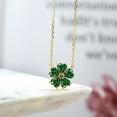 thumbnail image 4 of Gem Stone King 18K Yellow Gold Plated Silver Green Nano Emerald and Blue Diamond Pendant Necklace for Women (3.53 Cttw, Heart Shape 6MM, with 18 inch Chain), 4 of 4