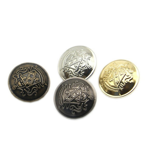 QIFULL Metal Blazer Button Set Brass 50Pcs