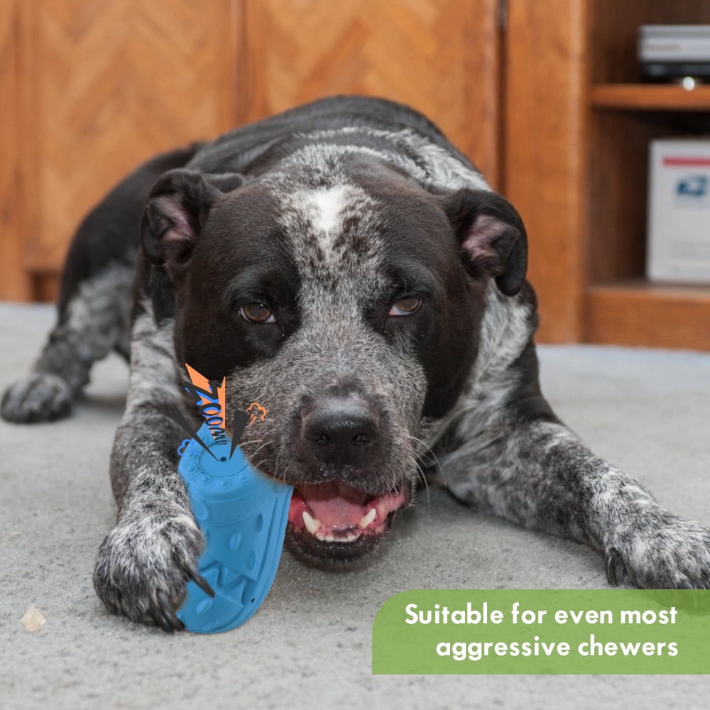 MASBRILL Interactive Dog Chew Toy–Brightly Colored Dog Enrichment Toy for  Aggressive Chewers-Blue 