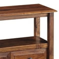 thumbnail image 4 of 32 Inches 2 Drawer Accent Table with Open Shelf Brown - Saltoro Sherpi, 4 of 5