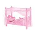 thumbnail image 1 of Cama con dosel Hugo muebles para habitación juguetes rosa Dormitorio de la cama de la muñeca, 1 of 6