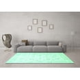 thumbnail image 3 of Ahgly Company Indoor Round Oriental Turquoise Blue Traditional Area Rugs, 8' Round, 3 of 4
