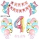 thumbnail image 2 of Arco de color degradado Globos de cumpleaños Decoraciones Globos rosas y azules Banner de feliz cumpleaños, 2 of 5