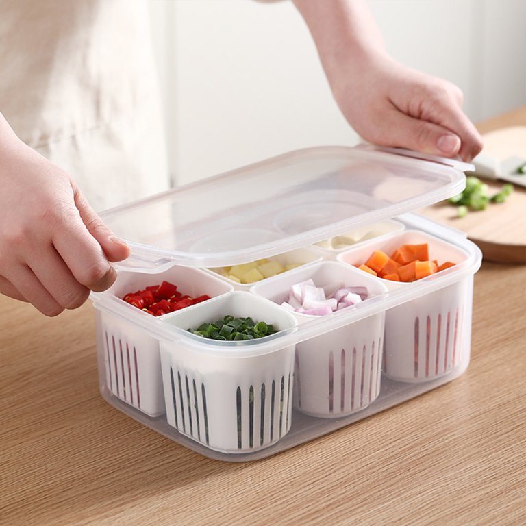 Food Storage Containers with Lid Seal - 6 Compartment Individual