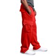 thumbnail image 6 of Dwellite Mens Baggy Sweatpants Fall Winter Casual Wide Leg Sweat Pants Athletic Gym Cargo Sweatpants with Pockets 2026 Red M, 6 of 9