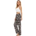 thumbnail image 4 of Womens Comfy Lounge Pants Loose Yoga Pants Cotton Blend Soft Drawstring Wide Leg Pants with Pockets, 4 of 6
