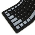 thumbnail image 3 of Silicone Keyboard 107 Keys Waterproof Dustproof Folding Two Colors 2.4G Wireless USB Soft Silicone Silent Keyboard, 3 of 4