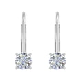 thumbnail image 2 of 0.55 Carat Diamond Leverback Drop Earrings in 10K White Gold - IGI Certified, 2 of 4