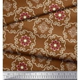 thumbnail image 2 of Soimoi Rayon Crepe Fabric Damask Ethnic Printed Fabric 1 Yard 46 Inch Wide, 2 of 3