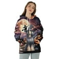 thumbnail image 4 of Spooky Halloween Night Witch Afghan Hound Glowing Pumpkins All Over Print 3D Hoodie Unisex Merch Hoodies Dog Lover - 12015, 4 of 6