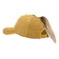 thumbnail image 5 of XIAOCHA Men's Solid Washed Baseball Cap Adjustable Hat Band Baseball Hats Farm Dad Caps,Yellow, 5 of 5