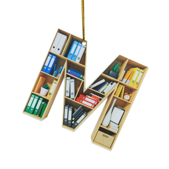 Adorno Acrílico Para Colgar En Forma De Estantería Con Corazones Para Los Amantes De Los Libros