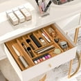 thumbnail image 2 of Organizador de cajones para cubiertos, almacenamiento de cocina extensible ajustable, bandeja organizadora de utensilios, para baño, recámara, departamento, vajilla, joyería, herramientas de, 2 of 10