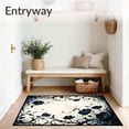 thumbnail image 3 of ODIKA 2'x3' Machine Washable Non-Slip Area Rug, Unique Whimsigoth Floral Non Slip Pile High Traffic Rug, Gray, 83800, 3 of 7