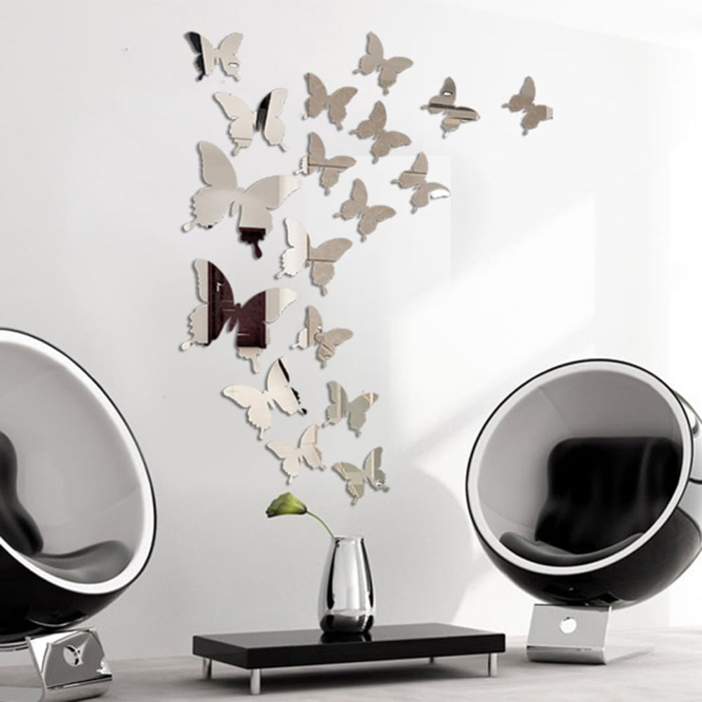 3D Butterfly Wall Stickers Art Design Wall Decal Home Room Wedding Decorations 