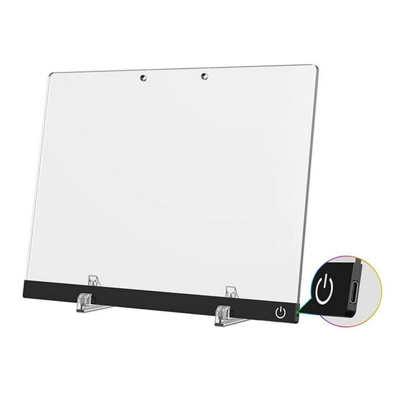 Childrens Luminous Drawing Board - Doodle Glow Note Board with Colors, Rechargeable Acrylic Dry Erase Boards with Light & Touch , Glow Writing Pad for Toddlers & Artists