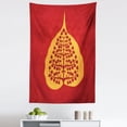 thumbnail image 1 of Leaf Tapestry, Design of Tree Nature and Yoga Themed Composition, Fabric Wall Hanging Decor for Bedroom Living Room Dorm, 5 Sizes, Vermilion Marigold, by Ambesonne, 1 of 1