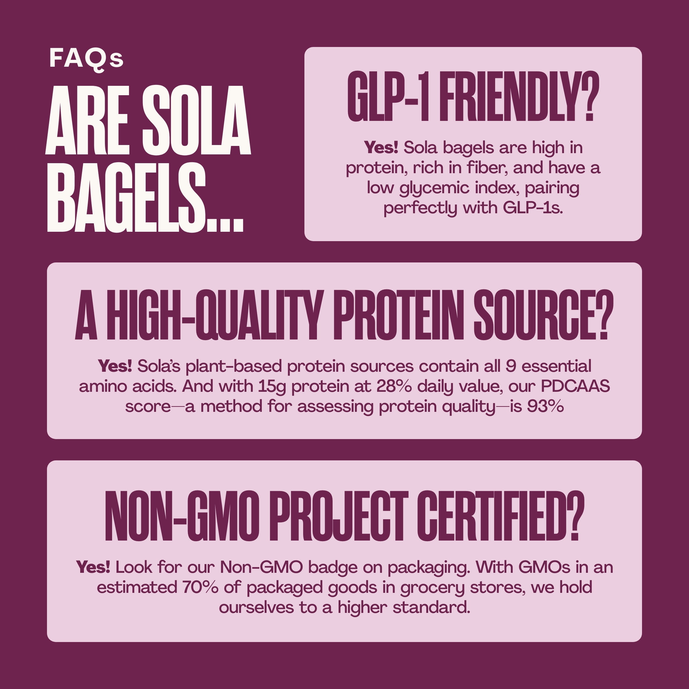 Sola Everything Protein Bagels, 15g Complete Protein, 12.4oz, 4 Count