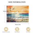 thumbnail image 2 of Nawypu Sunset Beach Canvas Wall Art Abstract Coastal Seaside Landscape Paintings Decor Watercolor Tropical Nature Ocean Seascape Prints Pictures Artwork for Living Room Bathroom Home Decoration, 2 of 5