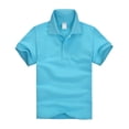 thumbnail image 2 of YOUYEDIAN Back to School Kids Polo Shirt Versatile Quick Dry Short Sleeve Collar Fashion Sport School Uniform Breathable Comfortable Casual Solid Color Cotton T-shirt, 2 of 3