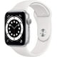 thumbnail image 1 of Apple Watch Series 6 (GPS, 44 Mm) Restaurado con Caja Plateada + Correa Deportiva Blanca (Reacondicionado), 1 of 8