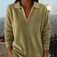 thumbnail image 4 of Chandail pour Femmes, Mode Décontractée Automne Hiver Couleur Unie Manches Longues Col Rabattu Ample Confortable, Vêtements d'Automne pour Femmes, 4 of 5